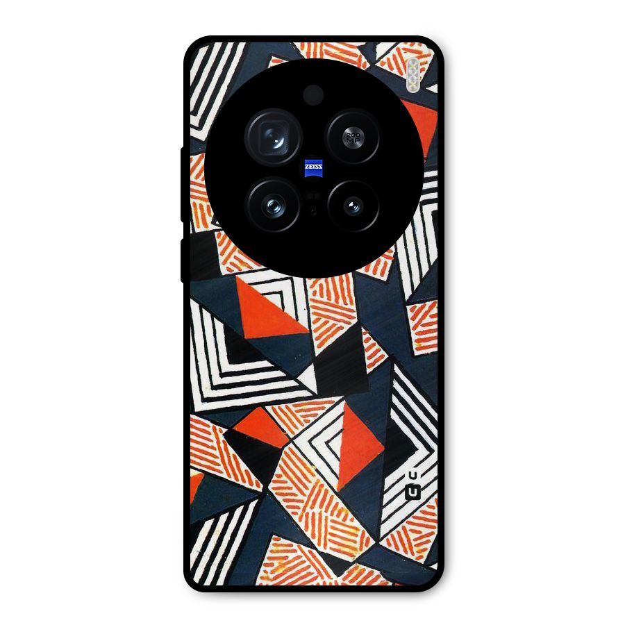 Colored Cuts Pattern Metal Back Case for Vivo X200 Pro