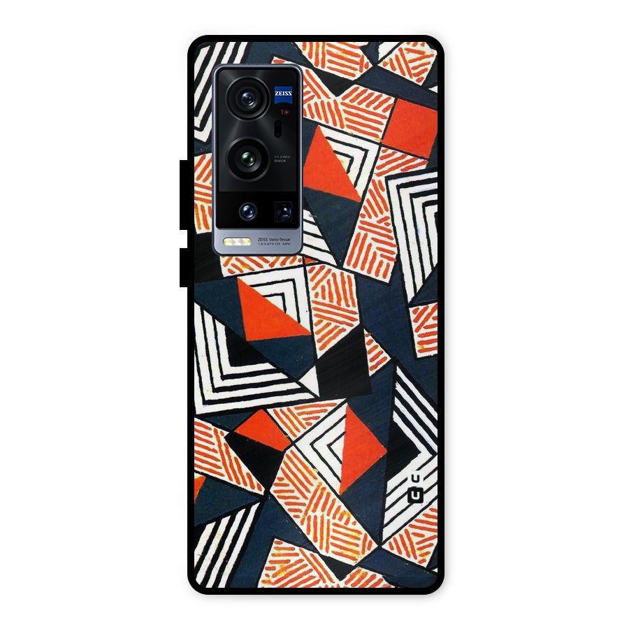 Colored Cuts Pattern Metal Back Case for Vivo X60 Pro Plus