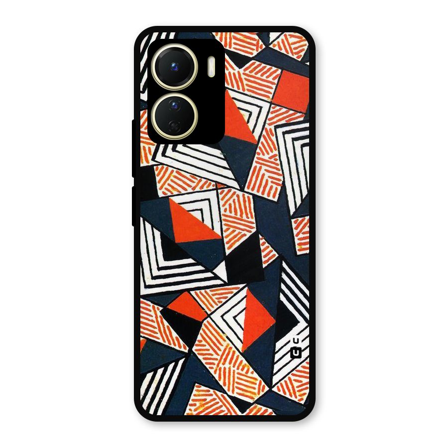 Colored Cuts Pattern Metal Back Case for Vivo Y16