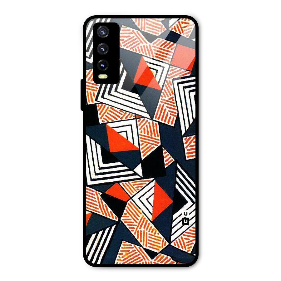 Colored Cuts Pattern Metal Back Case for Vivo Y20