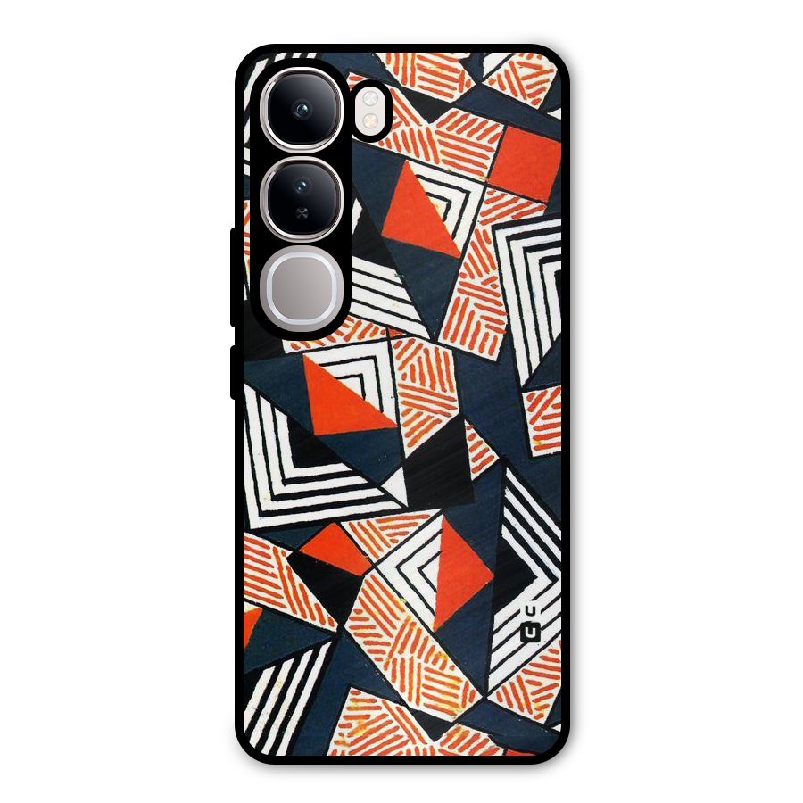 Colored Cuts Pattern Metal Back Case for Vivo Y300