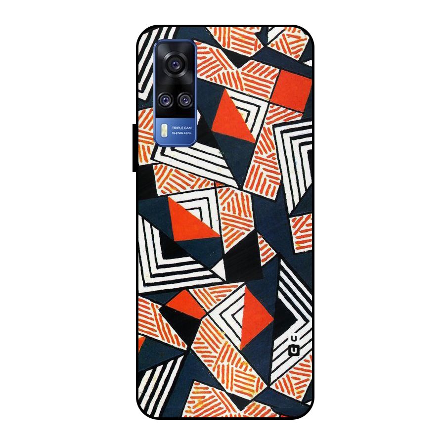Colored Cuts Pattern Metal Back Case for Vivo Y51