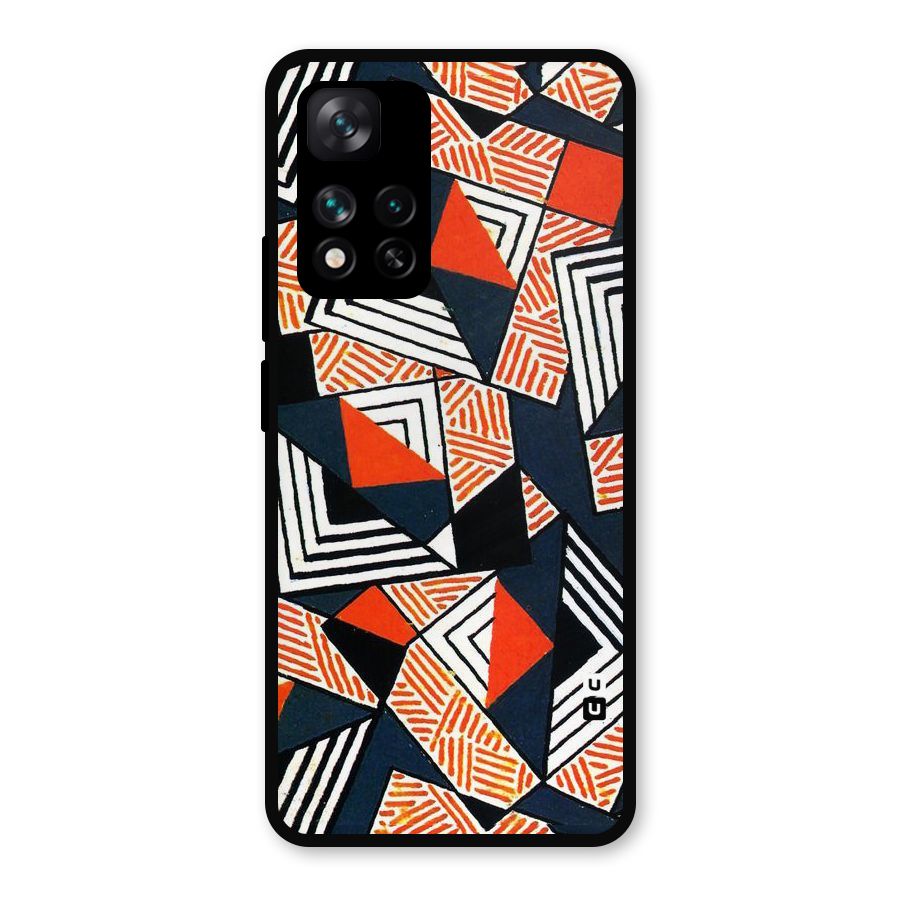 Colored Cuts Pattern Metal Back Case for Xiaomi 11i Hypercharge 5G