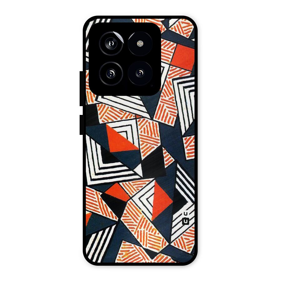 Colored Cuts Pattern Metal Back Case for Xiaomi 14