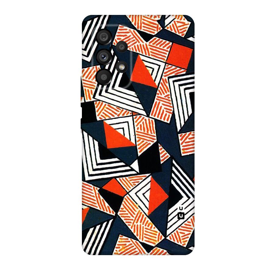 Colored Cuts Pattern Original Polycarbonate Back Case for Galaxy A53 5G