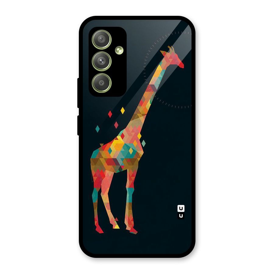 Colored Giraffe Glass Back Case for Galaxy A54