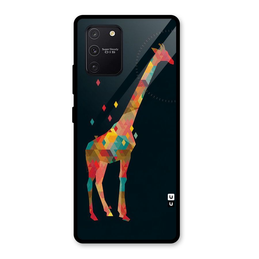 Colored Giraffe Glass Back Case for Galaxy S10 Lite