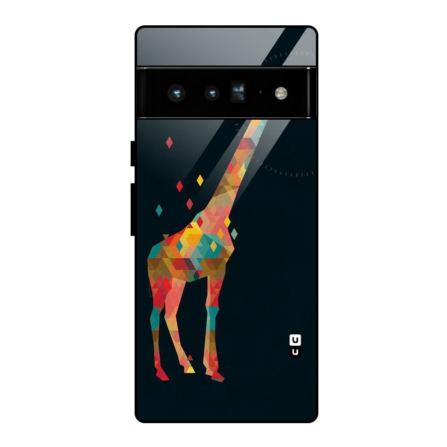 Colored Giraffe Glass Back Case for Google Pixel 6 Pro