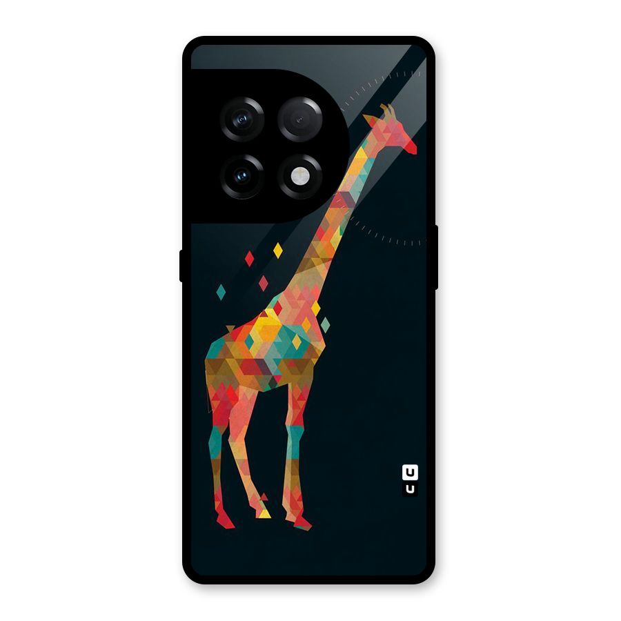Colored Giraffe Glass Back Case for OnePlus 11R