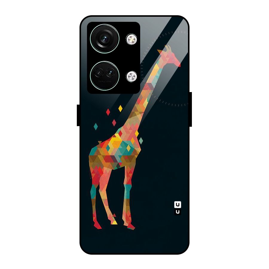 Colored Giraffe Glass Back Case for Oneplus Nord 3