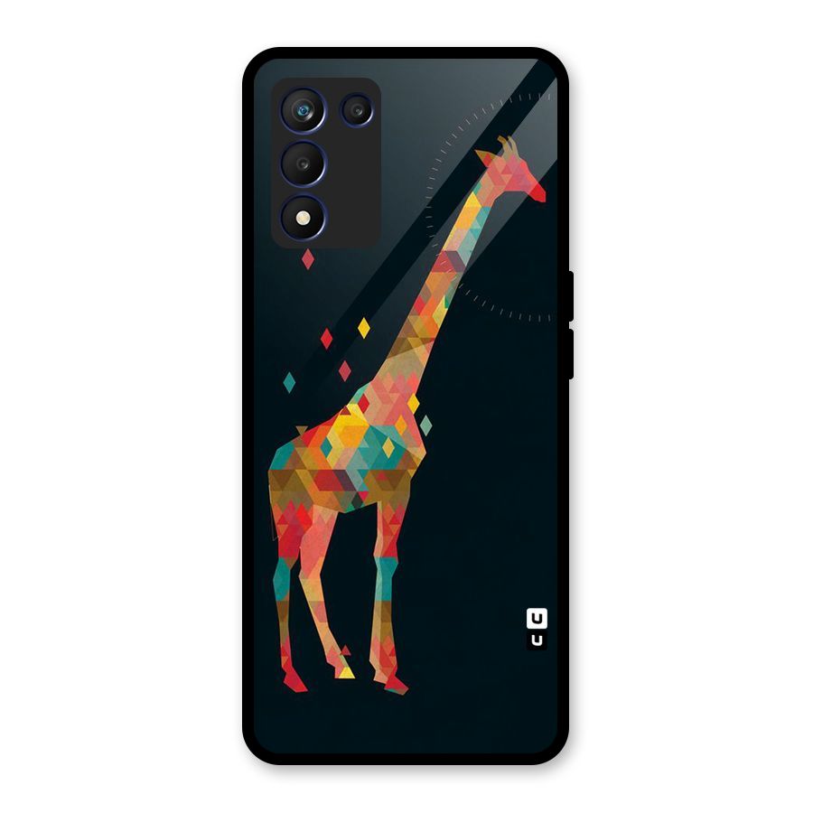 Colored Giraffe Glass Back Case for Realme 9 5G Speed