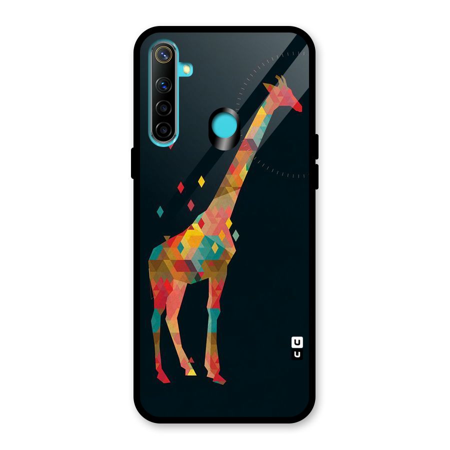 Colored Giraffe Glass Back Case for Realme Narzo 10