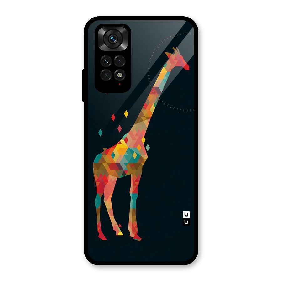 Colored Giraffe Glass Back Case for Redmi Note 11S