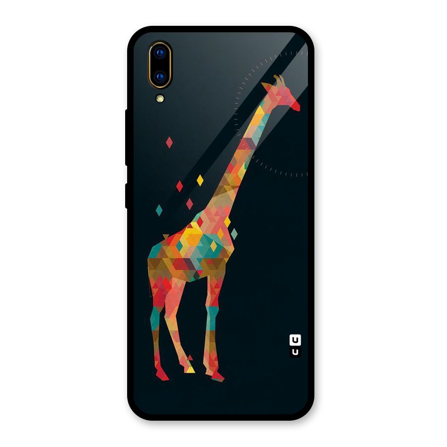 Colored Giraffe Glass Back Case for Vivo V11 Pro