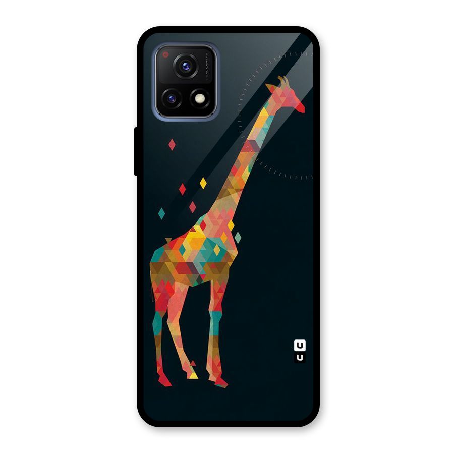 Colored Giraffe Glass Back Case for Vivo Y72 5G