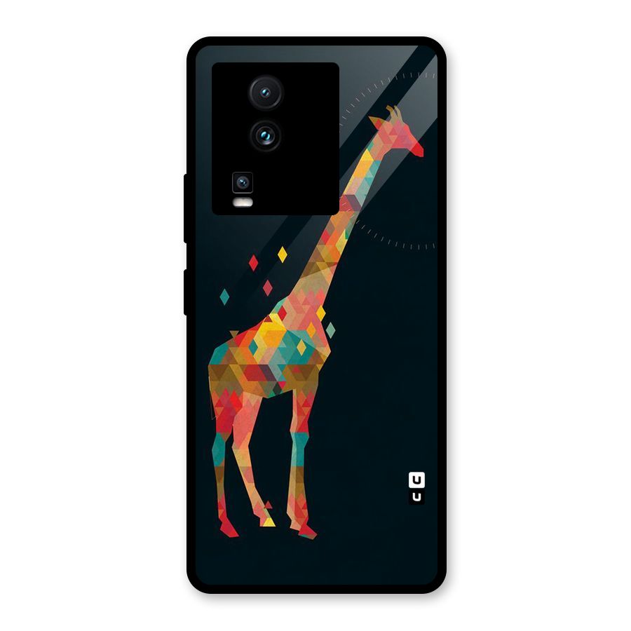 Colored Giraffe Glass Back Case for Vivo iQOO Neo 7
