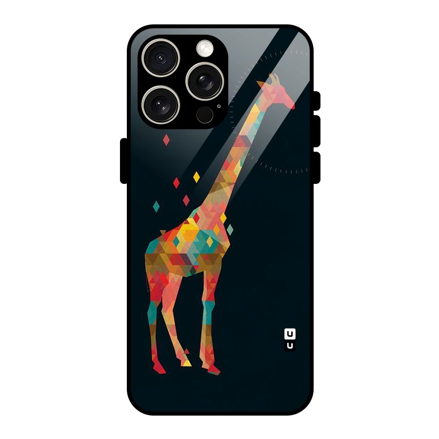 Colored Giraffe Glass Back Case for iPhone 15 Pro Max