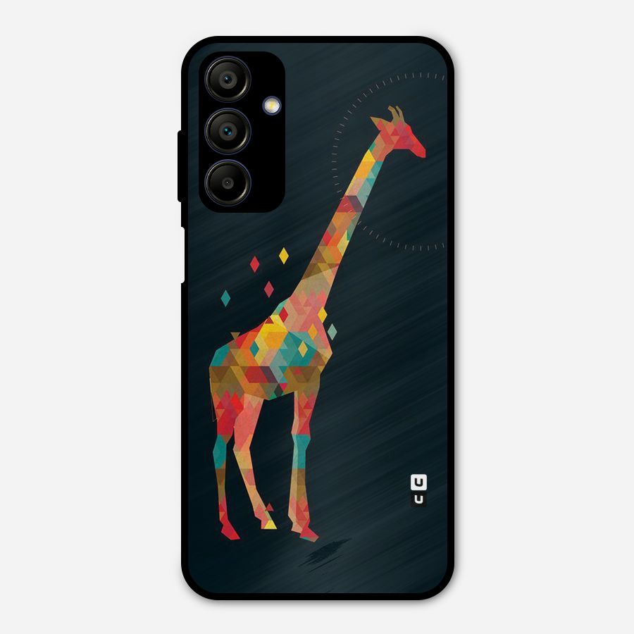 Colored Giraffe Metal Back Case for Galaxy A15 5G