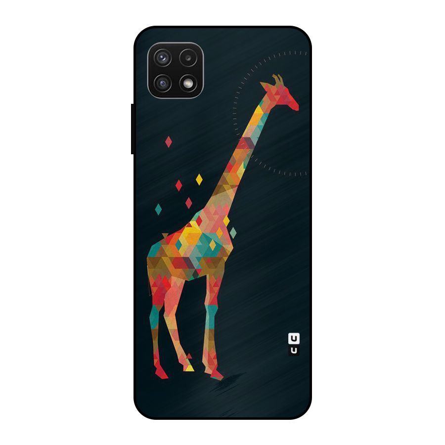 Colored Giraffe Metal Back Case for Galaxy A22 5G