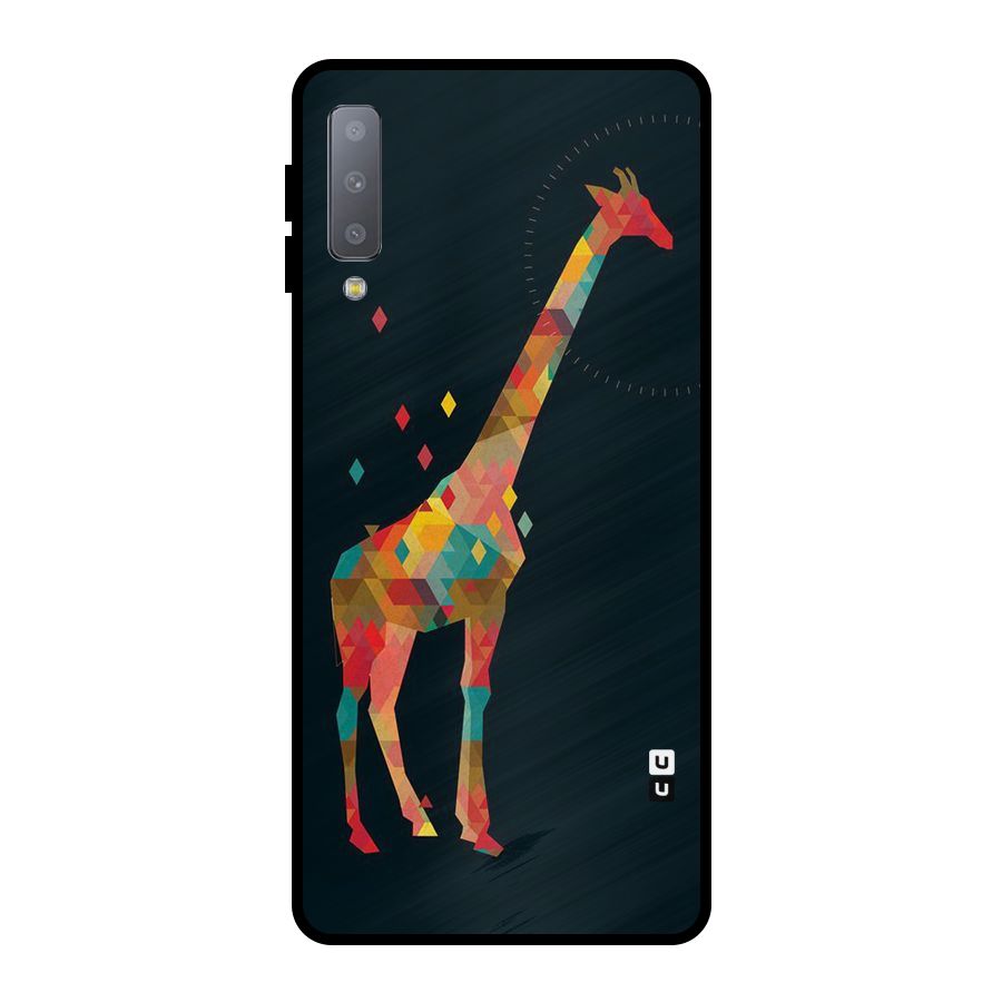 Colored Giraffe Metal Back Case for Galaxy A7 (2018)
