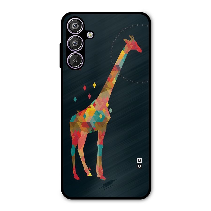 Colored Giraffe Metal Back Case for Galaxy F15