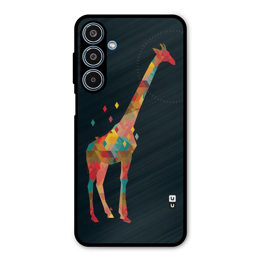 Colored Giraffe Metal Back Case for Galaxy M35