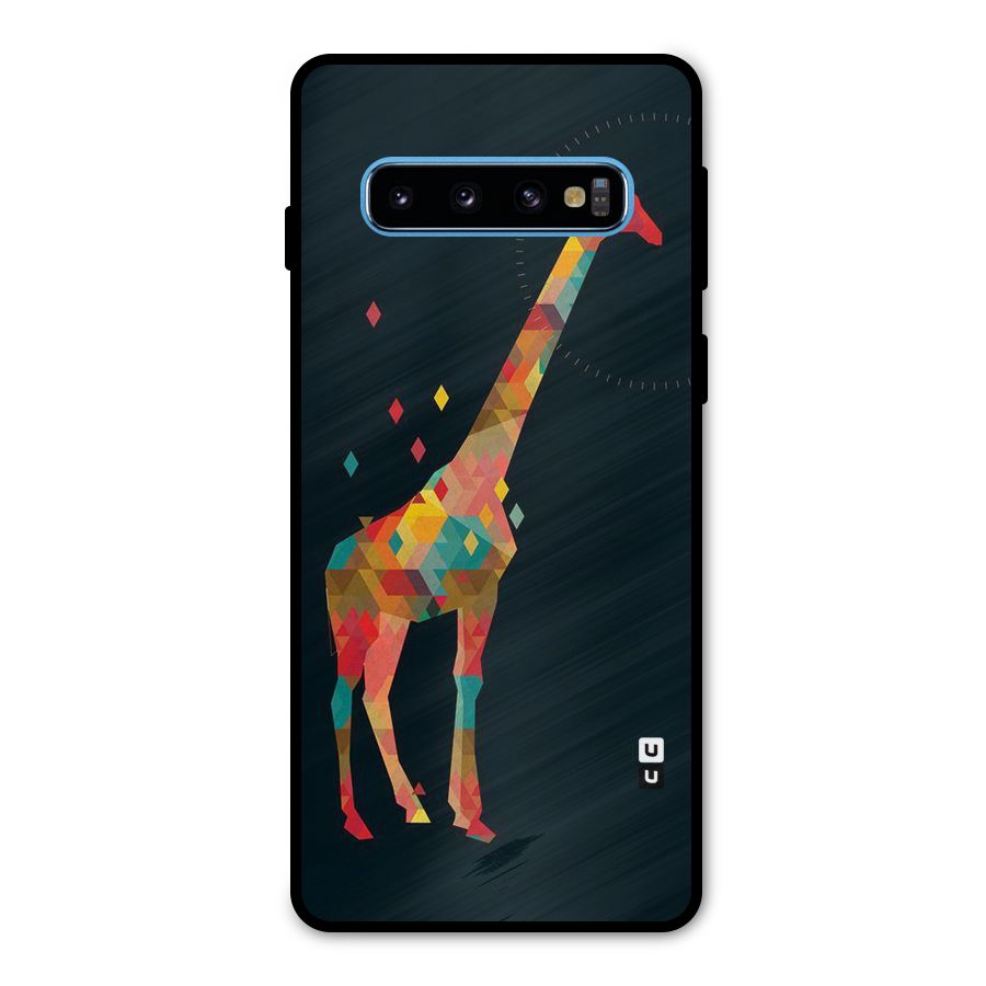 Colored Giraffe Metal Back Case for Galaxy S10