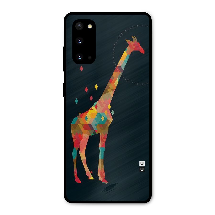 Colored Giraffe Metal Back Case for Galaxy S20