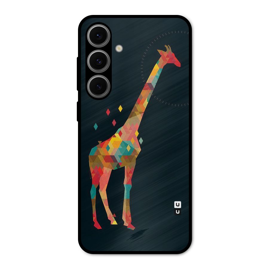 Colored Giraffe Metal Back Case for Galaxy S24 FE