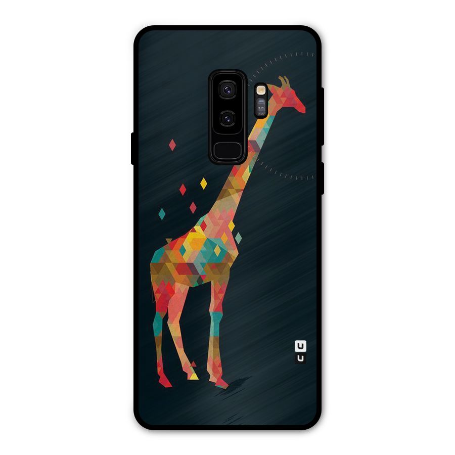 Colored Giraffe Metal Back Case for Galaxy S9 Plus