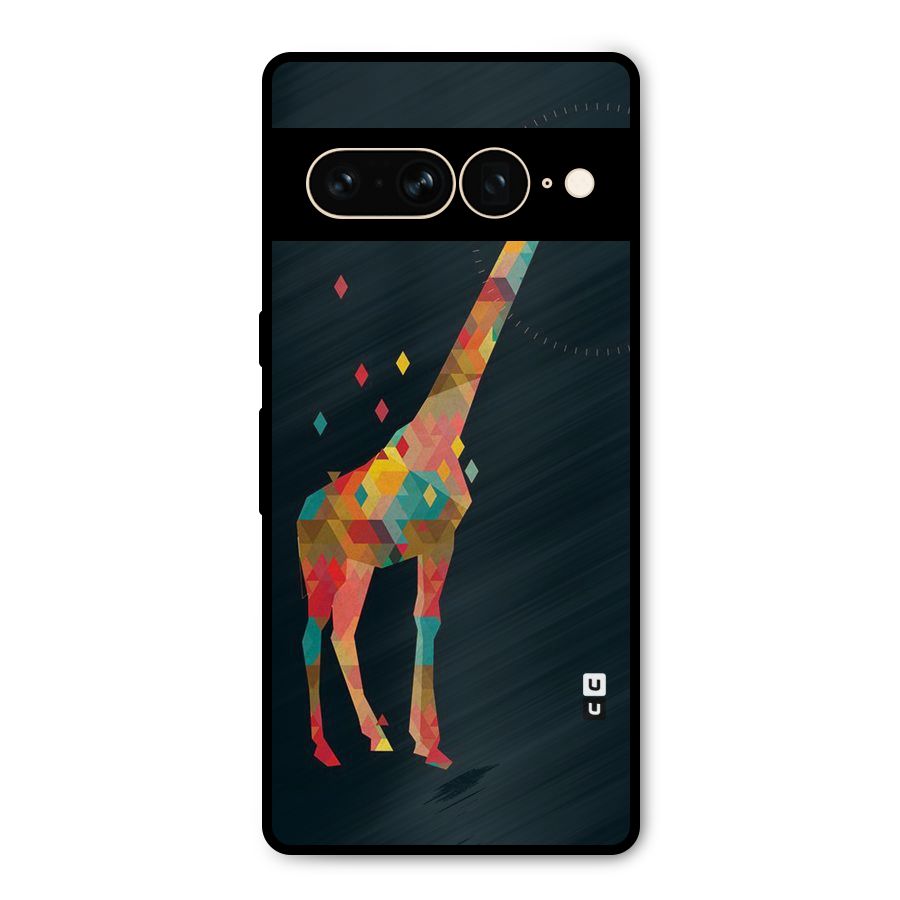 Colored Giraffe Metal Back Case for Google Pixel 7 Pro