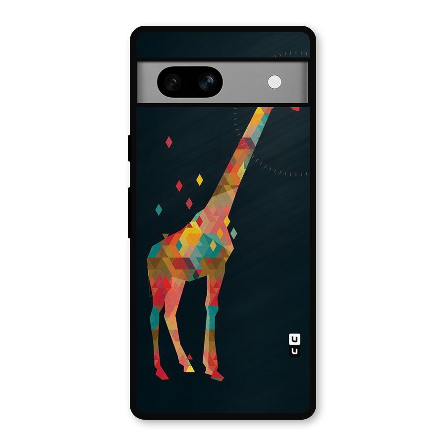 Colored Giraffe Metal Back Case for Google Pixel 7a