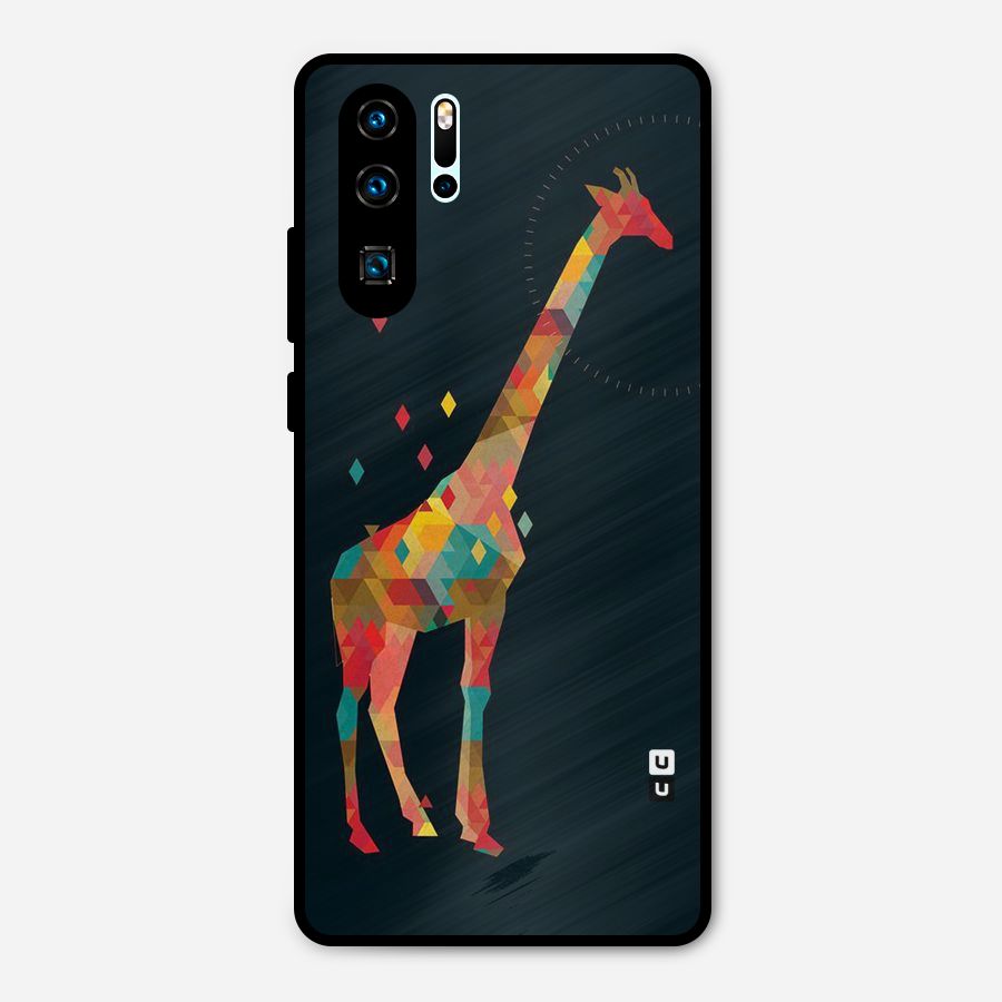 Colored Giraffe Metal Back Case for Huawei P30 Pro