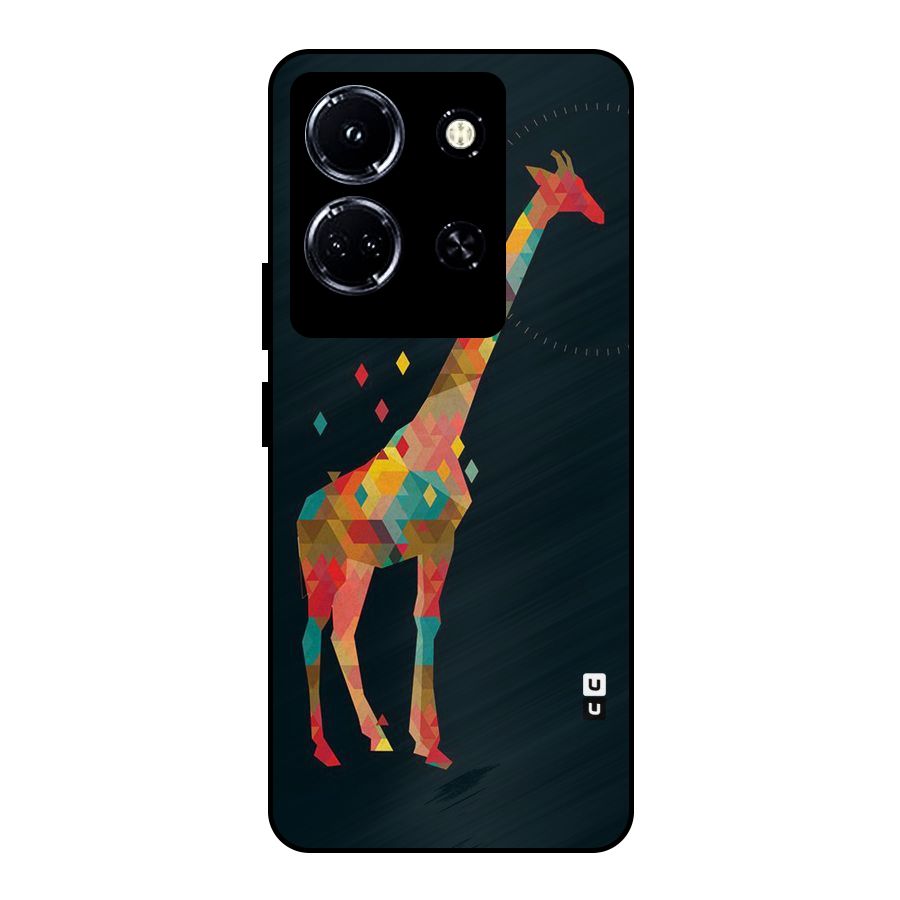 Colored Giraffe Metal Back Case for Infinix Note 30 5G