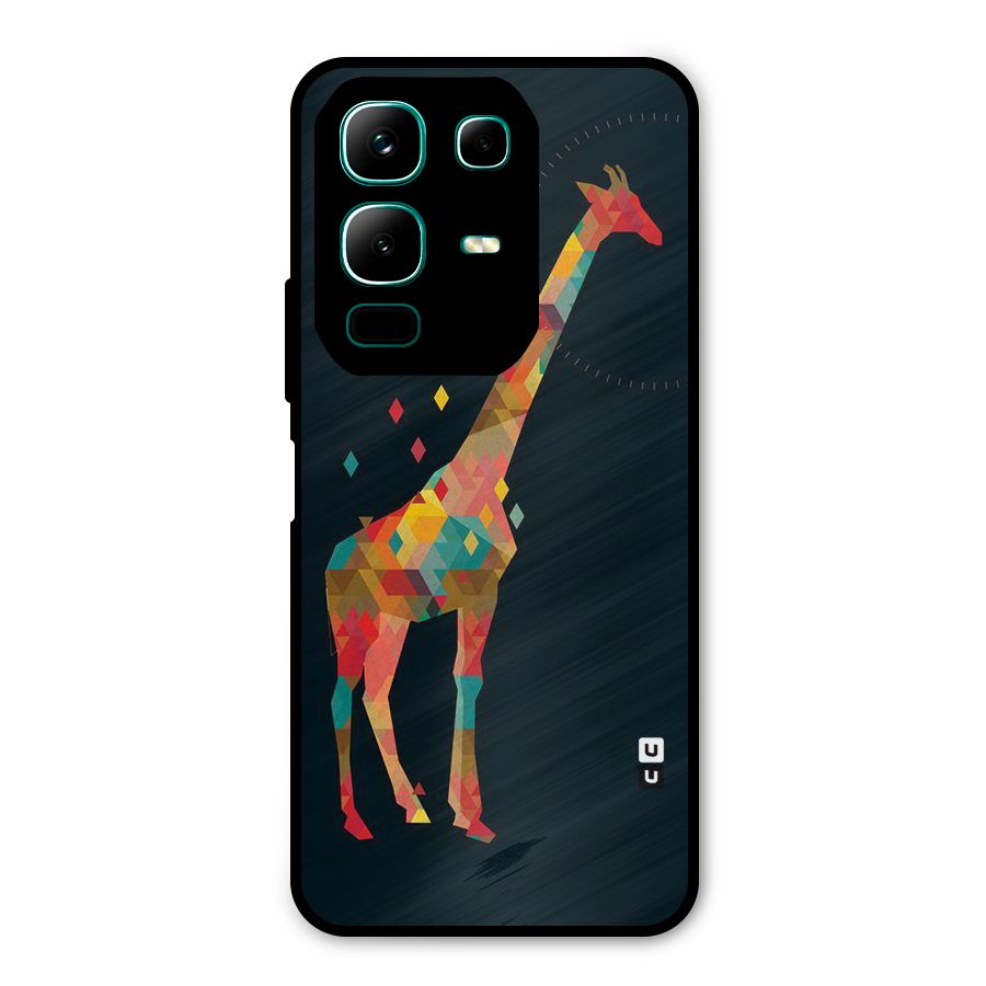 Colored Giraffe Metal Back Case for Infinix Note 50x