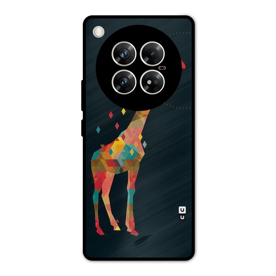 Colored Giraffe Metal Back Case for Infinix Zero 40 5G