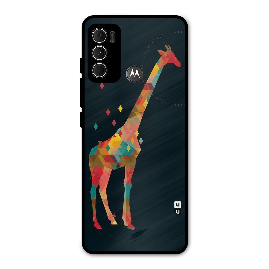 Colored Giraffe Metal Back Case for Moto G60
