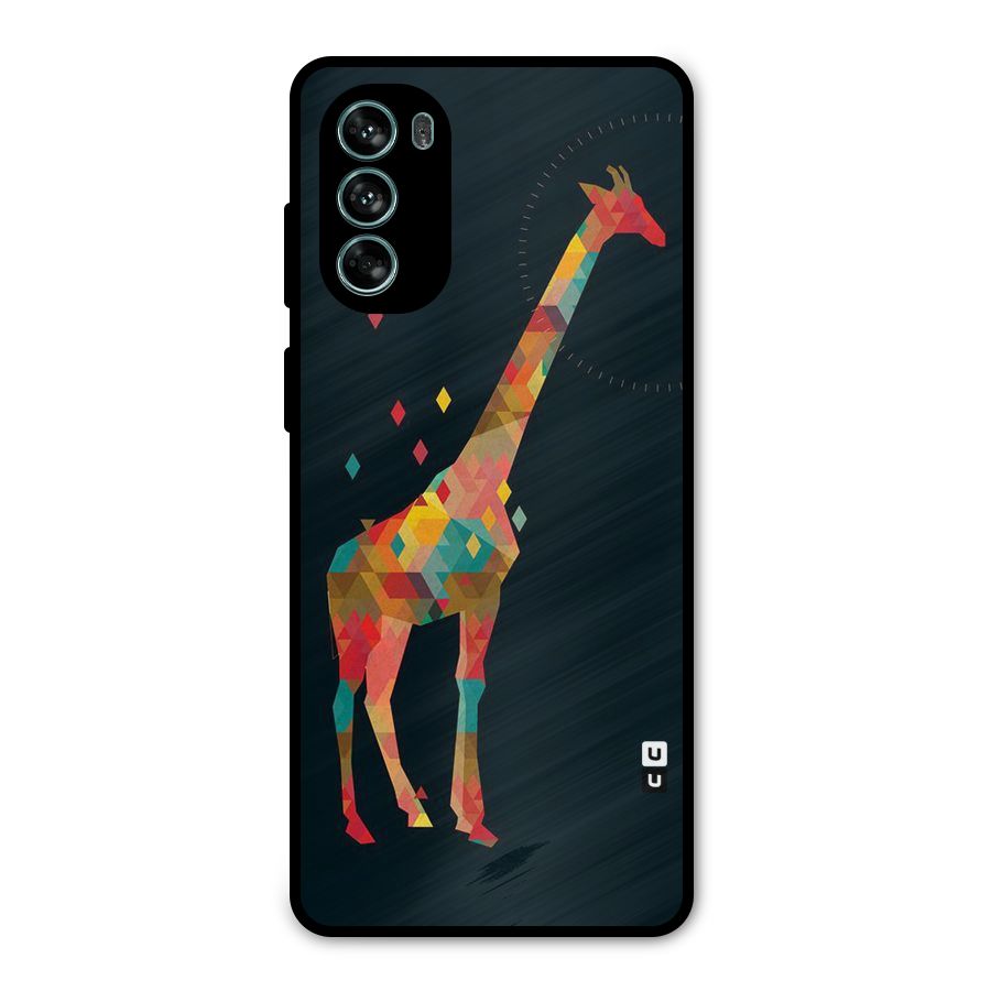 Colored Giraffe Metal Back Case for Moto G62