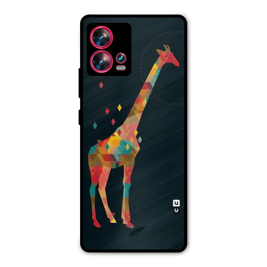 Colored Giraffe Metal Back Case for Motorola Edge 30 Fusion