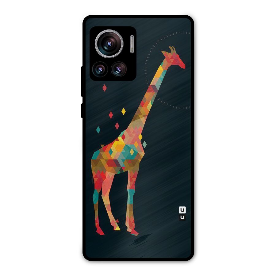 Colored Giraffe Metal Back Case for Motorola Edge 30 Ultra
