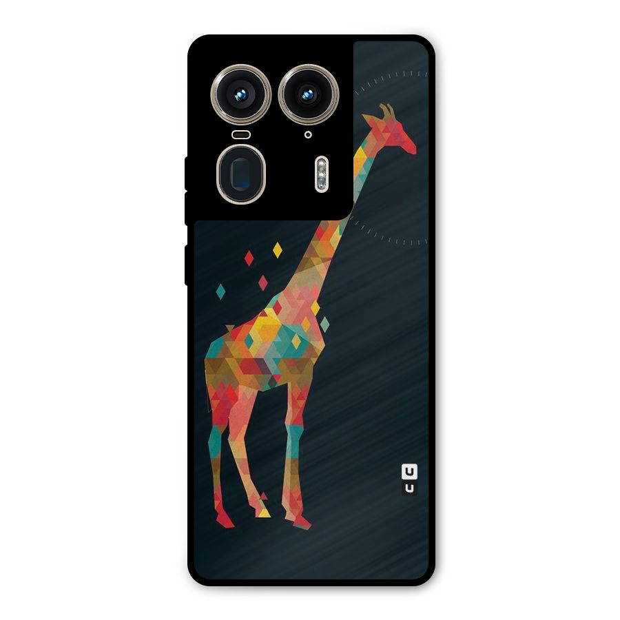 Colored Giraffe Metal Back Case for Motorola Edge 50 Ultra