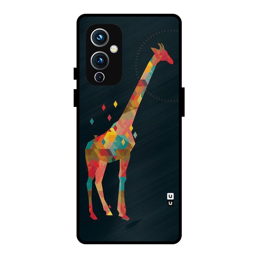 Colored Giraffe Metal Back Case for OnePlus 9