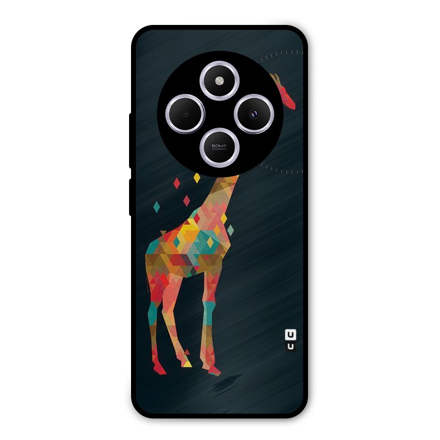 Colored Giraffe Metal Back Case for Poco C75 5G