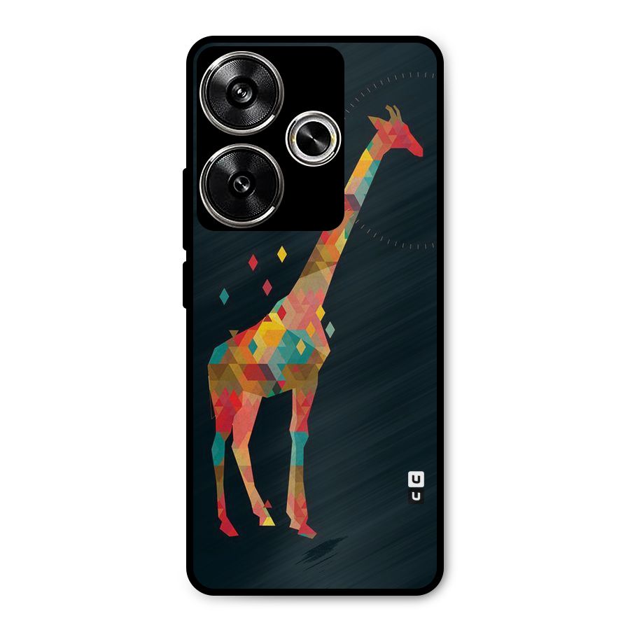 Colored Giraffe Metal Back Case for Poco F6
