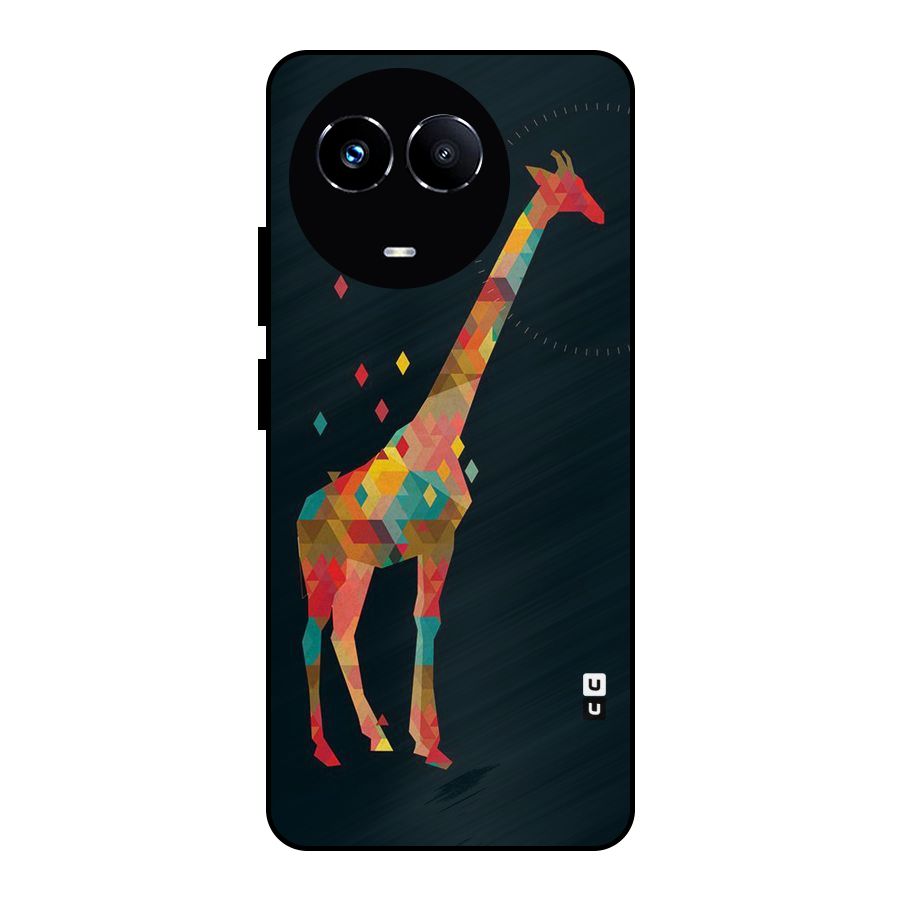 Colored Giraffe Metal Back Case for Realme 11 5G