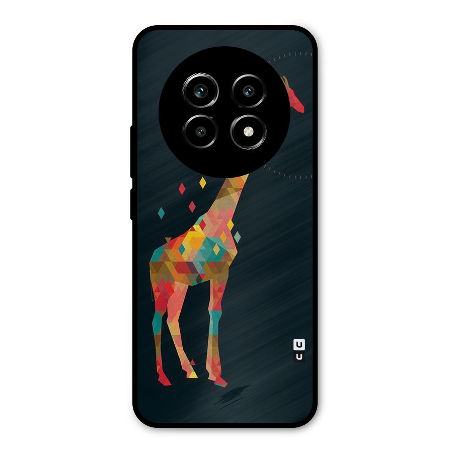 Colored Giraffe Metal Back Case for Realme 13 Pro