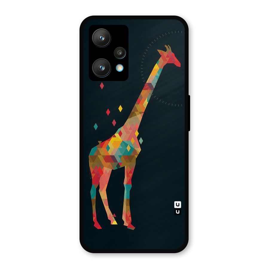 Colored Giraffe Metal Back Case for Realme 9