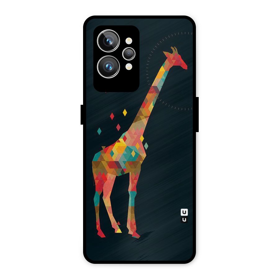 Colored Giraffe Metal Back Case for Realme GT2 Pro