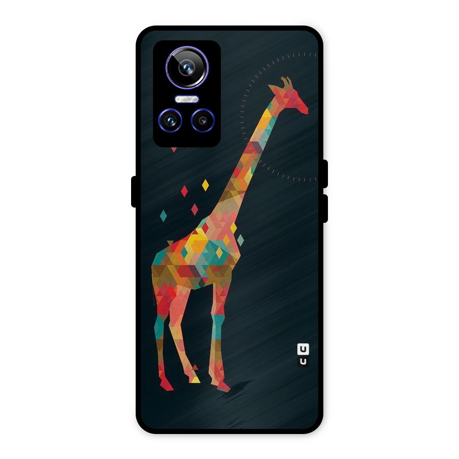 Colored Giraffe Metal Back Case for Realme GT Neo 3