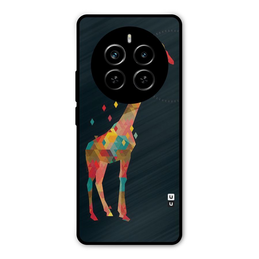 Colored Giraffe Metal Back Case for Realme P1 Pro